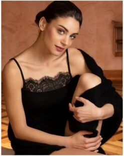 Caraco Bien-être Lise Charmel Plaisir Caresse (Noir) -Lingerie Élégance Soldes caraco bien etre lise charmel plaisir caresse noir 4