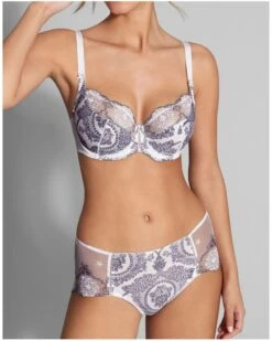 Shorty Empreinte Lilly Rose (Bleu De Jouy) 9 Shorty Empreinte Lilly Rose (Bleu De Jouy) -Lingerie Élégance Soldes shorty empreinte lilly rose bleu de jouy 3