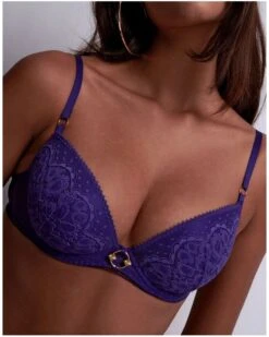Soutien-gorge Coque Plunge Aubade Illusion Fauve (Ultraviolet) -Lingerie Élégance Soldes soutien gorge coque plunge aubade illusion fauve ultraviolet 2