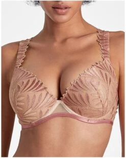 Soutien-gorge Coque Plunge Aubade Sensory Illusion (Silk Rose)